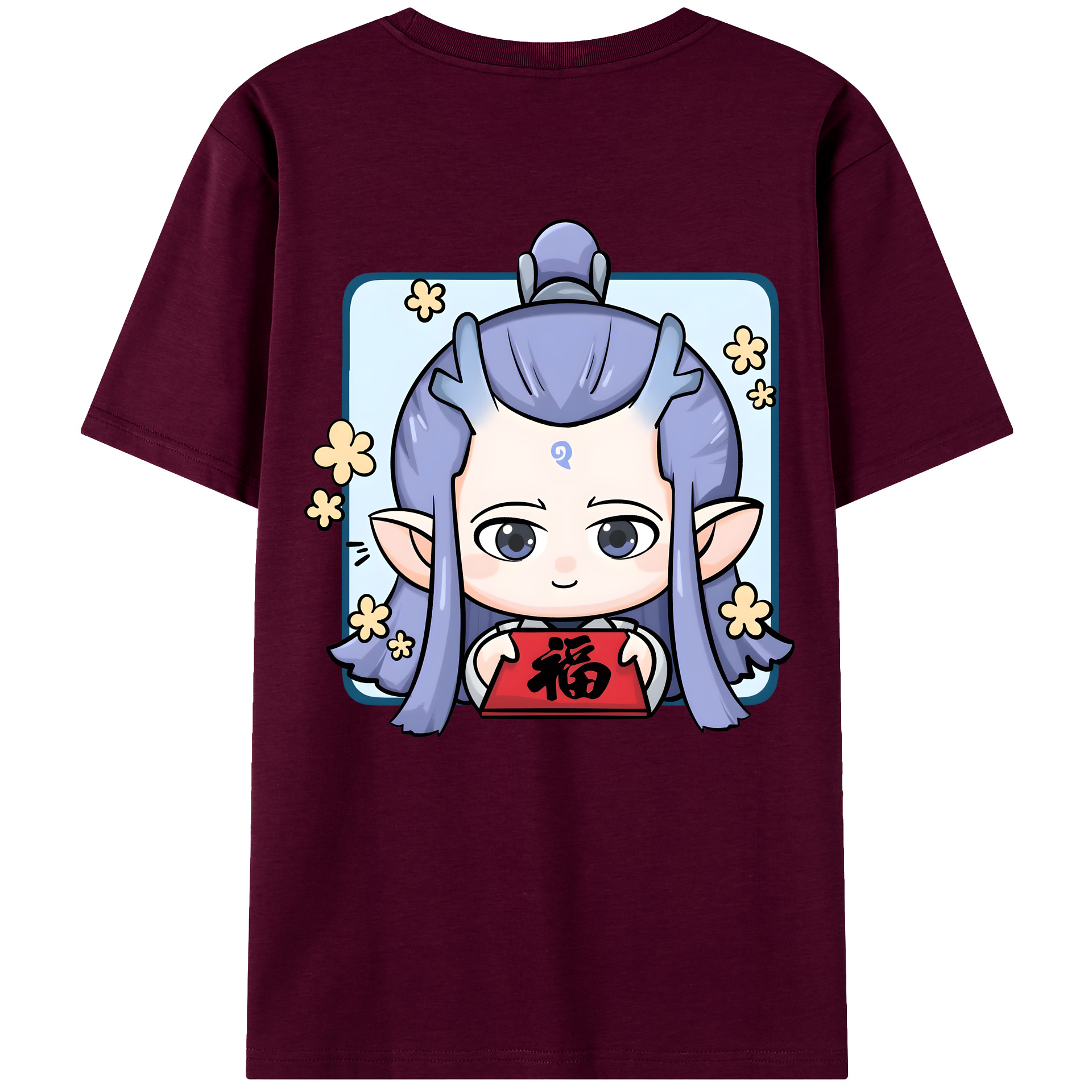 （画像用） Ne Zha 2 ナタ 魔童の大暴れ レディース半袖Tシャツ(バックプリント)